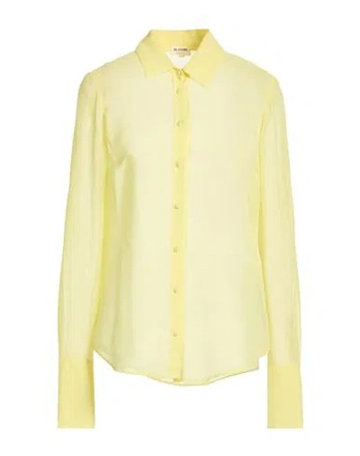 Blugirl Woman Shirt Pastel Yellow Size 6 Polyester