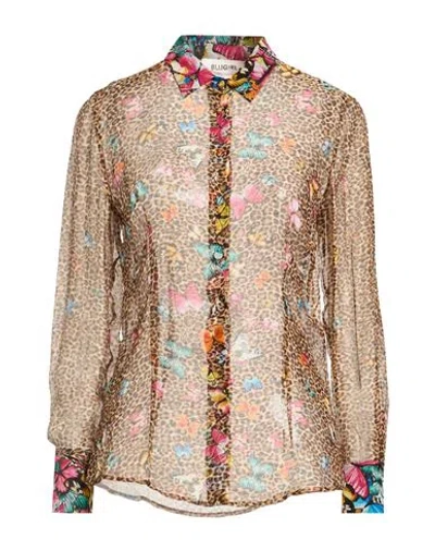 Blugirl Woman Shirt Sand Size 4 Silk, Viscose In Brown
