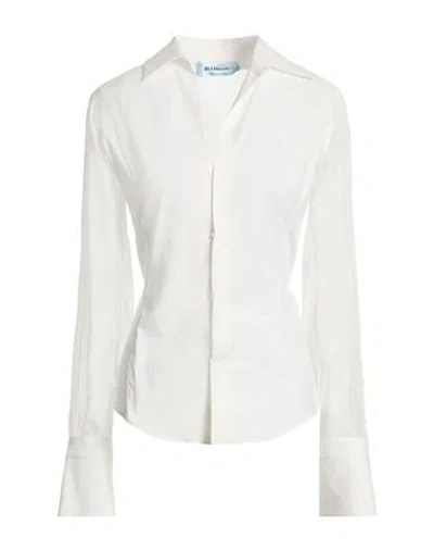 Blugirl Woman Shirt White Size 8 Cotton, Elastane, Polyester