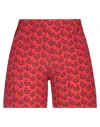 Blugirl Woman Shorts & Bermuda Shorts Red Size 6 Polyester, Elastane