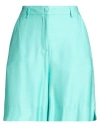 Blugirl Woman Shorts & Bermuda Shorts Turquoise Size 10 Viscose In Blue