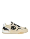 Blugirl Woman Sneakers Beige Size 8 Calfskin, Textile Fibers In Beige