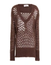 Blugirl Woman Sweater Chocolate Brown Size S Polyamide, Acrylic, Polyester, Mohair Wool In Brown