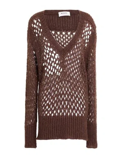 Blugirl Woman Sweater Chocolate Brown Size S Polyamide, Acrylic, Polyester, Mohair Wool