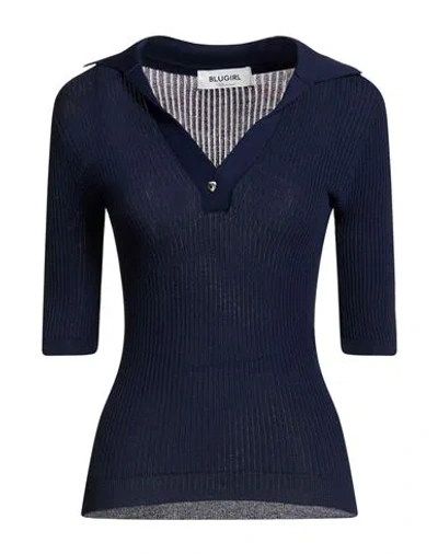 Blugirl Woman Sweater Midnight Blue Size 8 Viscose, Polyamide