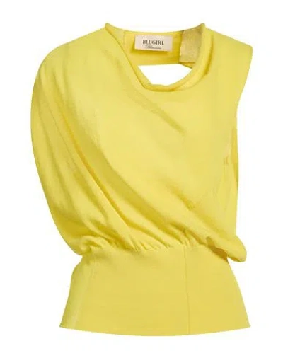 Blugirl Woman Sweater Yellow Size S Cotton, Polyamide, Elastane