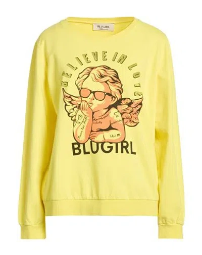Blugirl Woman Sweatshirt Yellow Size 6 Cotton, Elastane