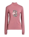 Blugirl Woman T-shirt Antique Rose Size S Viscose, Elastane In Pink