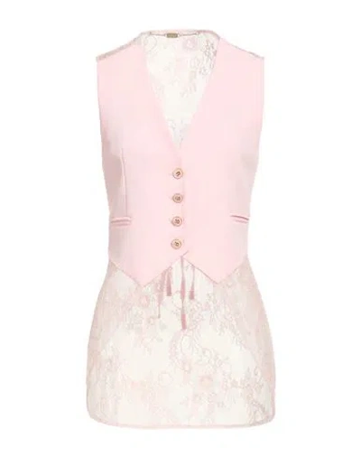 Blugirl Woman Tailored Vest Pink Size 8 Polyester, Elastane, Polyamide