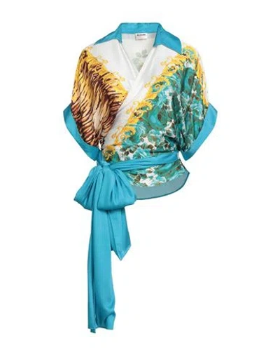Blugirl Woman Top Azure Size 8 Polyester, Elastane In Blue