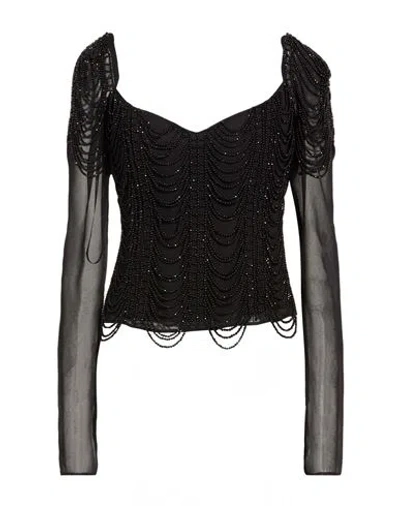 Blugirl Woman Top Black Size 4 Polyester