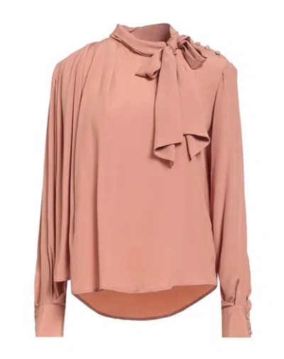 Blugirl Woman Top Light Brown Size 6 Polyester