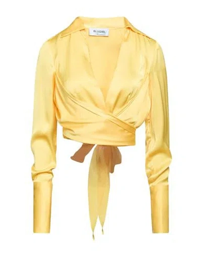 Blugirl Woman Top Marigold Size 4 Polyester In Yellow