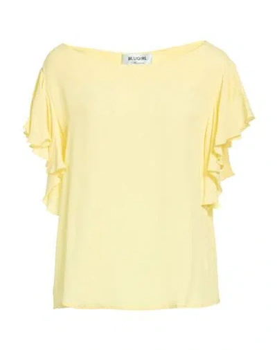 Blugirl Woman Top Yellow Size 4 Acetate, Silk, Polyamide