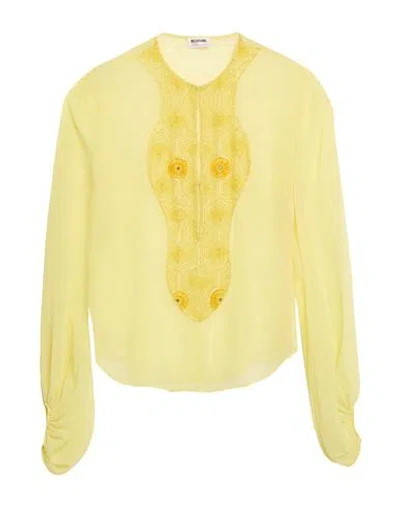 Blugirl Woman Top Yellow Size 8 Polyester