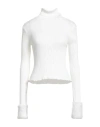 Blugirl Woman Turtleneck Ivory Size S Viscose, Polyester, Polyamide In White