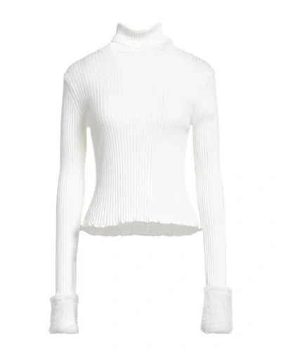 Blugirl Woman Turtleneck Ivory Size S Viscose, Polyester, Polyamide In White
