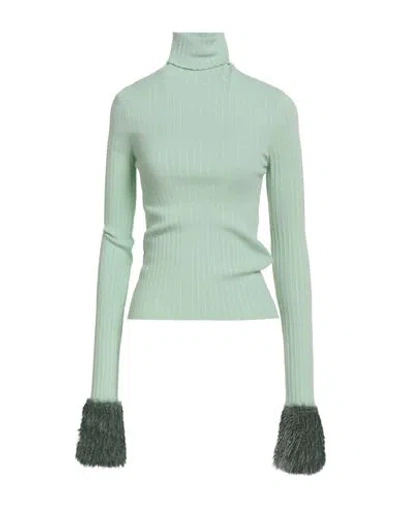 Blugirl Woman Turtleneck Light Green Size S Viscose, Polyester, Polyamide