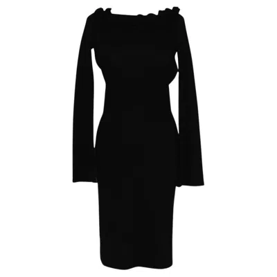 Pre-owned Blugirl Wool Dress Size 40 In Black