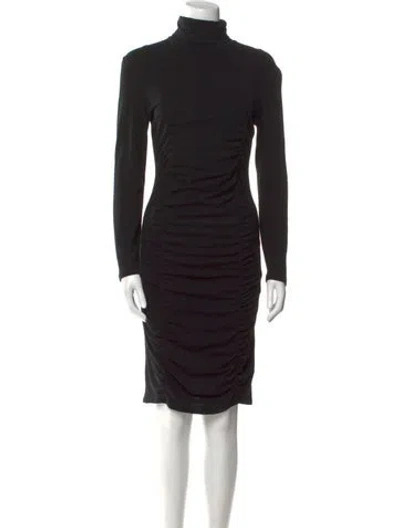 Pre-owned Blugirl Wool Knee-length Dress In Black