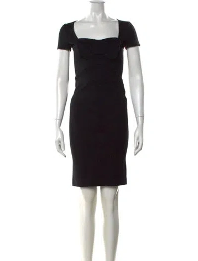 Pre-owned Blugirl Wool Knee-length Dress In Black
