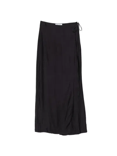 Blugirl Wrap-style Textured Skirt In Black