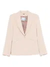 Blugirl Tailored Beige Jacket With Classic Lapel In Neutral