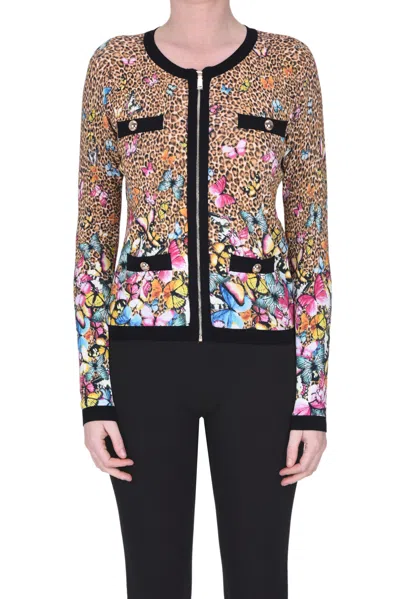 Blugirl Zippered Cardigan Jacket In Multicoloured