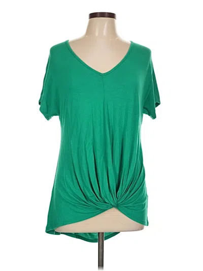 Pre-owned Bluheaven Short Sleeve Top Green V Neck Tops