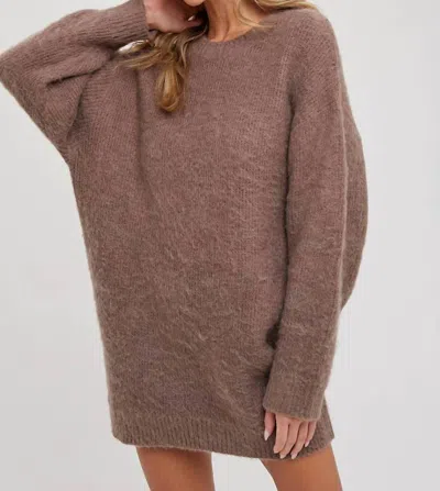 Bluivy Alpaca Blend Boucle Tunic In Coco In Brown