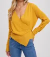 Bluivy Apple Orchard Wrap Sweater In Yellow In Yellow