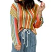 Bluivy Bohemian Print Sweater In Coral Combo