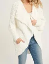 Bluivy Boucle Yarn Cocoon Cardigan Sweater In Ivory In Multi