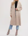 Bluivy Brittney Faux Suede Coat In Beige In Neutral