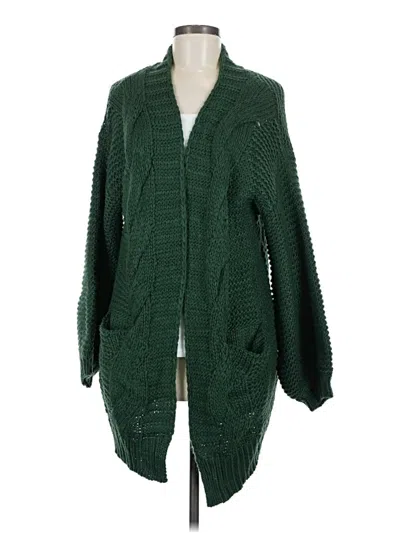 Pre-owned Bluivy Cardigan Sweater In Green