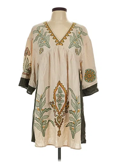 Pre-owned Bluivy Casual Dress In Tan
