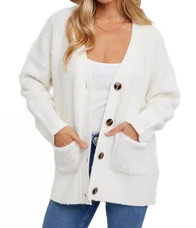 Bluivy Charmed Cardigan In Ivory In Multi