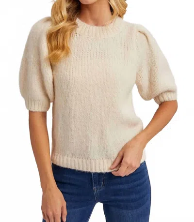 Bluivy Classy Knit Sweater In Cream In Neutral