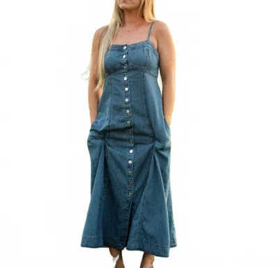 Bluivy Delilah Denim Midi Dress In Blue