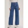 Bluivy Denim Straight Leg Jeans In Blue In Blue