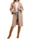 Bluivy Effortless Knitted Trench Coat In Latte In Neutral