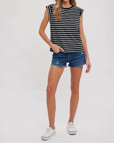 Bluivy Everyday Chic Stripe Tee In Black