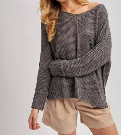 Bluivy Fireside Knit Sweater In Slate In Gray