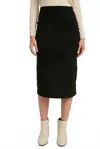 Bluivy H Line Midi Sweater Skirt In Black In Black