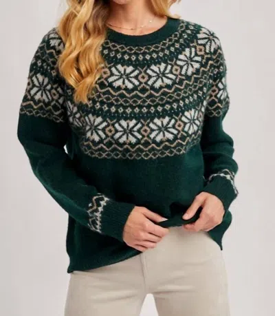 Bluivy Holiday Time Sweater In Hunter In Green