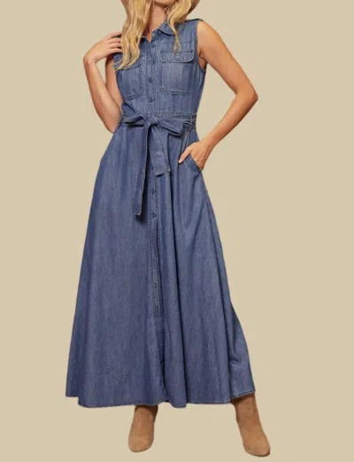 Bluivy Jessie Maxi Dress In Denim
