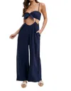 Bluivy Jumpsuit Set In Navy In Blue