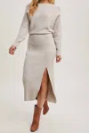 Bluivy Luxe Knit Midi Sweater Dress In Gray In Gray