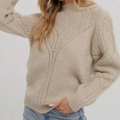 Bluivy Open Stitch Detail Sweater In Brown