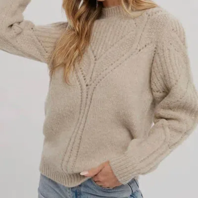Bluivy Open Stitch Detail Sweater In Beige